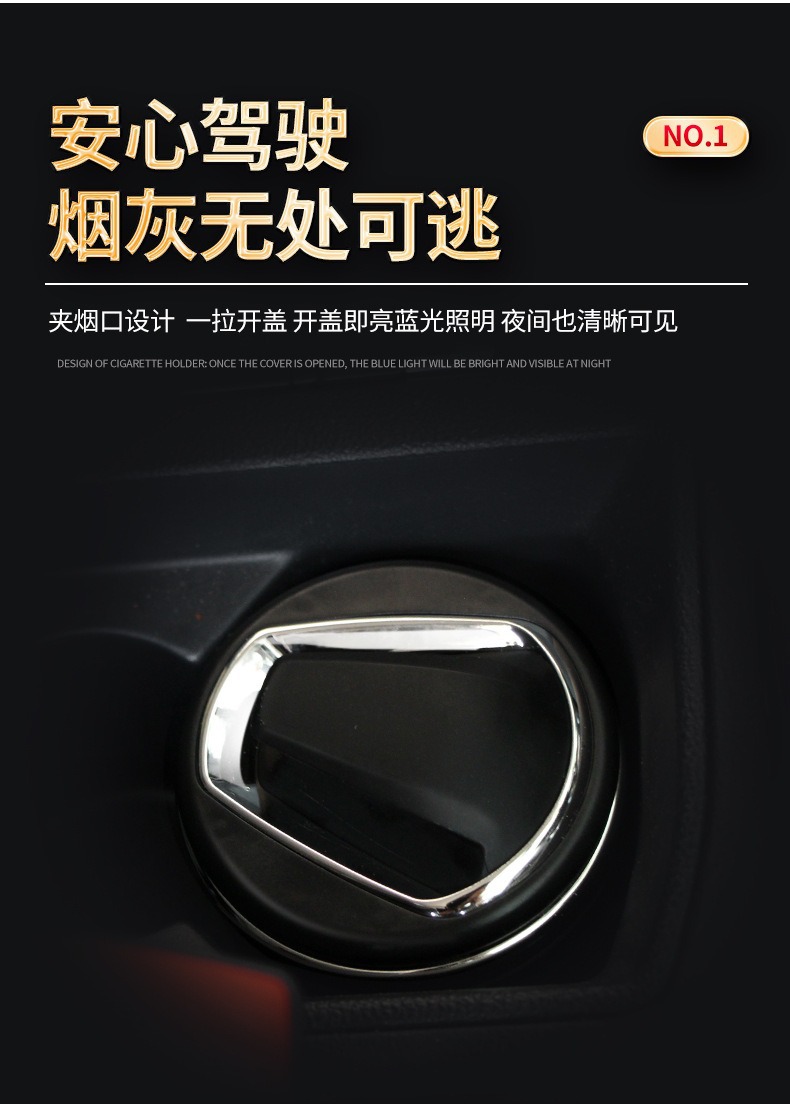 Creative and personalized car ashtray with cover and LED light, suitable for both car and home use, universal ceramic ashtray