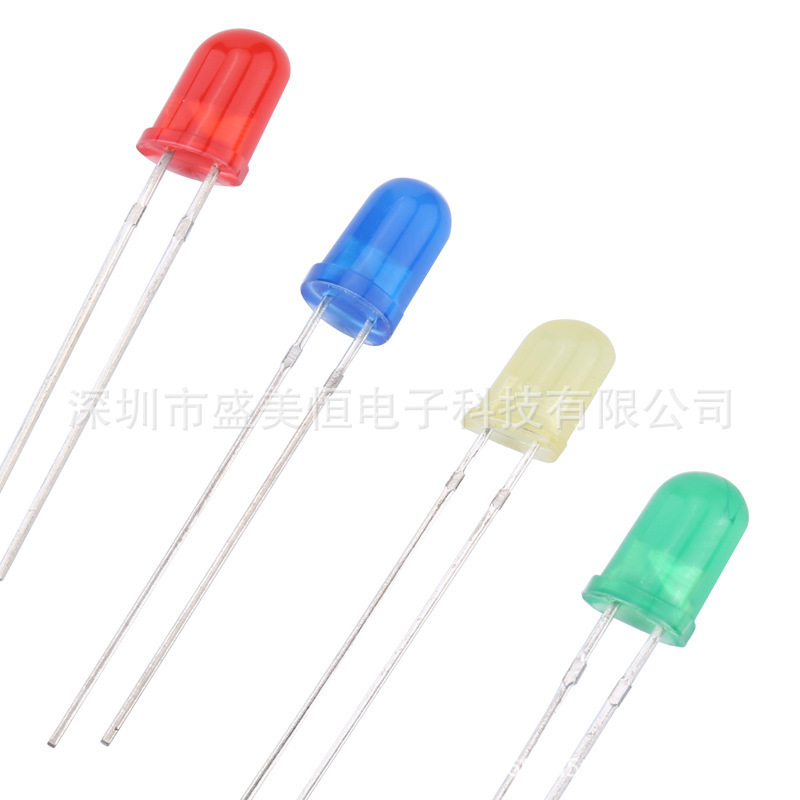 5MM七彩快闪直插LED自闪透明高亮F5RGB全彩 发光二极管指示灯灯珠