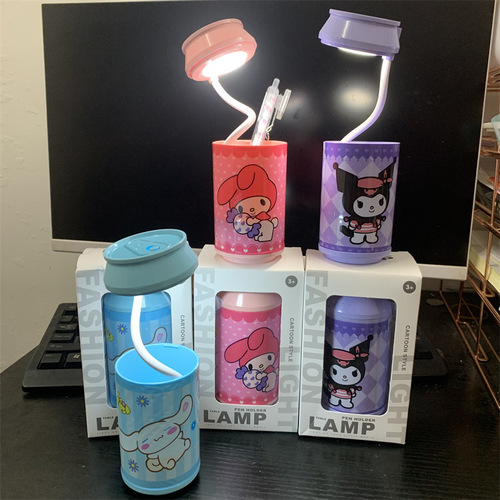 Sanrio Kurome Pen Holder Beverage Bottle Table Lamp Melody Coke Soda Retractable LED Night Light Ornament Batch