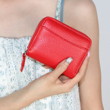 RFID防消磁风琴卡包2025新款头层牛皮跨境热卖多功能卡套夹零钱包