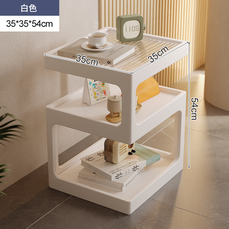 Mesa lateral del sofá, sala de estar, hogar, armario lateral de madera maciza, armario lateral, lujo ligero, casillero de almacenamiento de troncos de alta calidad, mesa de esquina