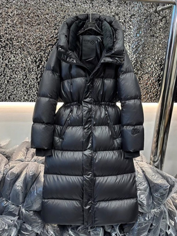 25 新しいアップグレードバージョンブラックゴールドダックダウンクイーンダウンジャケット女性のエクストラロングフード付きウエスト肥厚暖かいジャケット