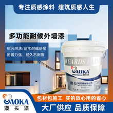 厦门澳卡多功能耐候外墙漆DIY自建房防水防晒涂料水性漆仿石漆