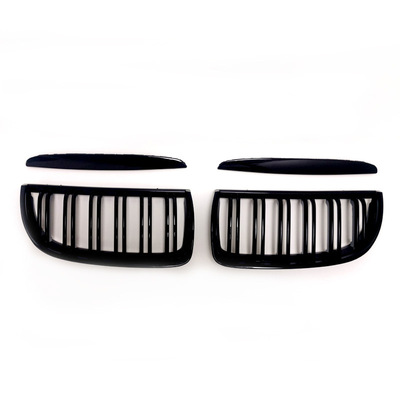 适用于宝马老款3系05-08年E90 E91改装全黑中网单杠双杠进气格栅