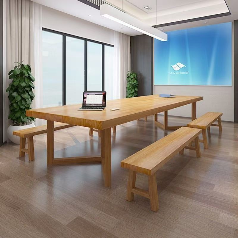 Solid Wood Chinese Conference Table Simple Modern Table Training and Negotiation Combination Large Board Household Office Desk Long Workbench
