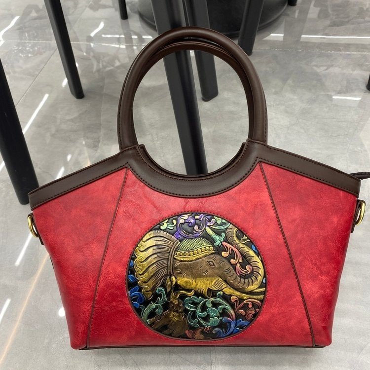 Bolso de gran capacidad 2023 transfronterizo artístico estilo nacional bolso de mujer de moda simple bolso de las axilas estilo coreano bolso de mujer de estilo occidental