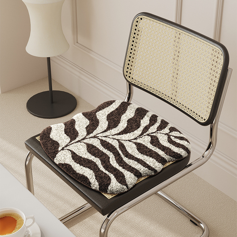 Cojín de silla engrosada en forma de herradura cojín de silla de felpa de oficina sofá cojín de silla de comedor cojín de taburete de otoño e invierno cojín de tope