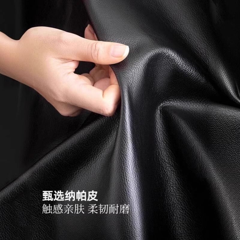 Modern Simple Bed, Retro Cream Style Master Bedroom Double Bed, Italian Minimalist Internet Celebrity Black Puff Bed