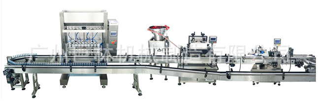 高速核酸试剂管灌装旋盖贴标机直线式自动灌装旋盖贴标核酸测试剂