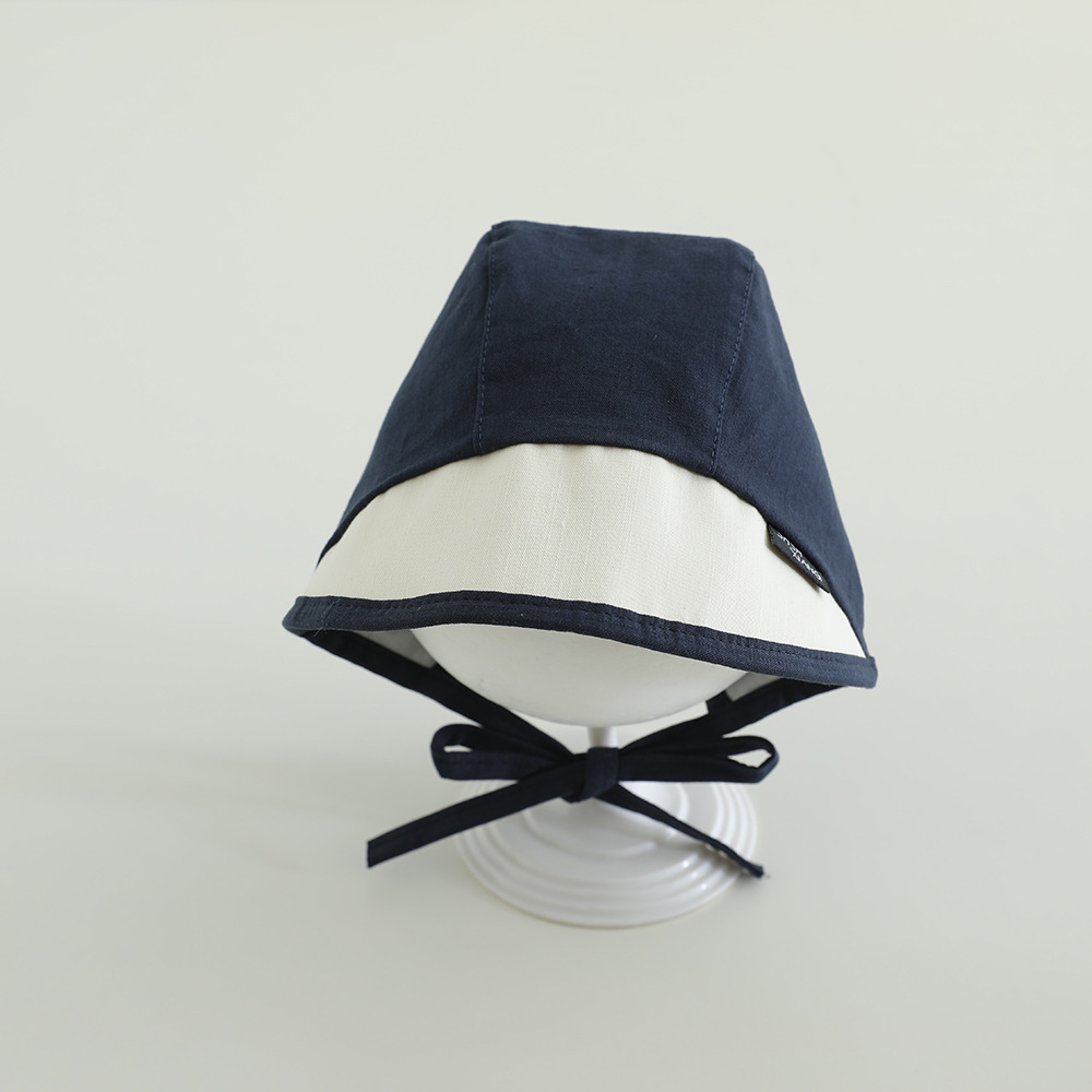 Sombrero coreano para bebés primavera y otoño delgado lazos letras baojou sombrero de corte sombrero de sombrero de abrigo recién nacido puerta de chimenea sombrero de marea