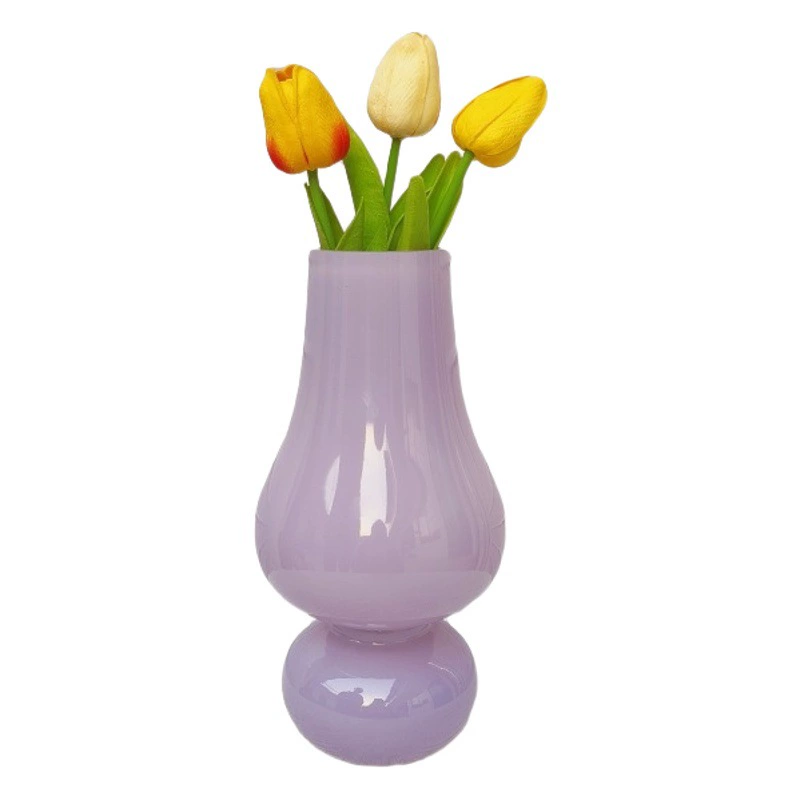 Ins стиль простая стеклянная ваза середины древности гидропонная Цветочная композиция в форме цветка украшение дома украшение рабочего стола реквизит