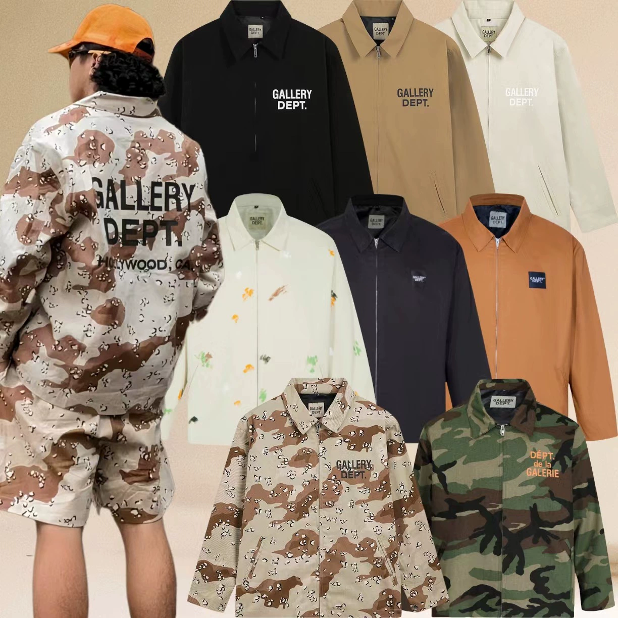 Правильная версия Gallery dept американский набор уличной куртки с принтом алфавита повседневная свободная высокая уличная куртка прилив