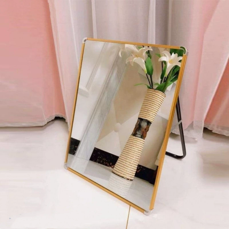 Зеркало для примерки обуви, обувной магазин с зеркалом, рама для смены обуви из алюминиевого сплава из цельного дерева, простое зеркало для примерки в европейском стиле