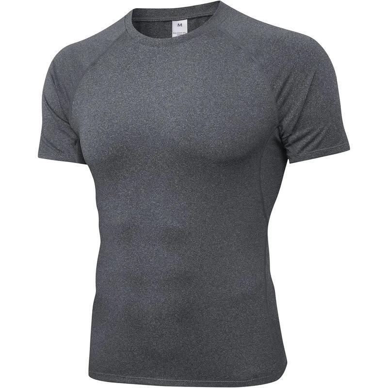 Z274 Dropshipping Aliexpress Cross-Border New Men's Vest Men's Compression Shirt Short-Sleeved Shipping