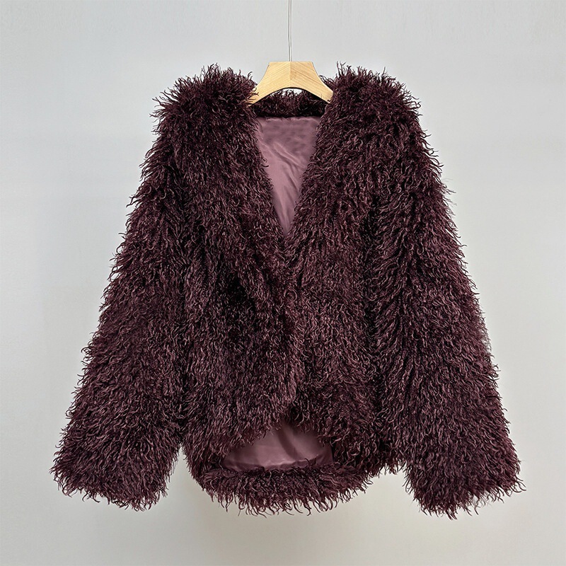 Cross-Border Loose Curly Fur Wool Long-Sleeve Faux Fur Coat Women's Furry Cardigan Winter Cross-Border Loose Curly Fur Wool Long-Sleeve Faux Fur Coat Women's Furry Cardigan Winter