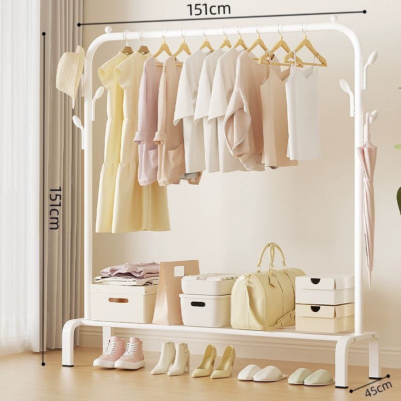 Однополюсная сушилка для белья, напольная простая сушилка для одежды для спальни (максимальная грузоподъемность 20kg , стиль крючка настоящий