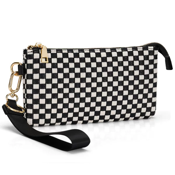Amazon's New Wrist Bag Woven Pu Outdoor Sports Running Small Bag for Men and Women Casual Card Holder Pu Wrist Bag