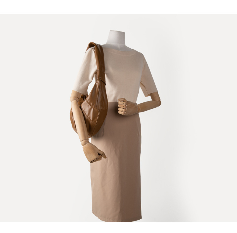 Women's Soft Leather Pleated Shoulder Bag For Versatile Commuting_voghion.com