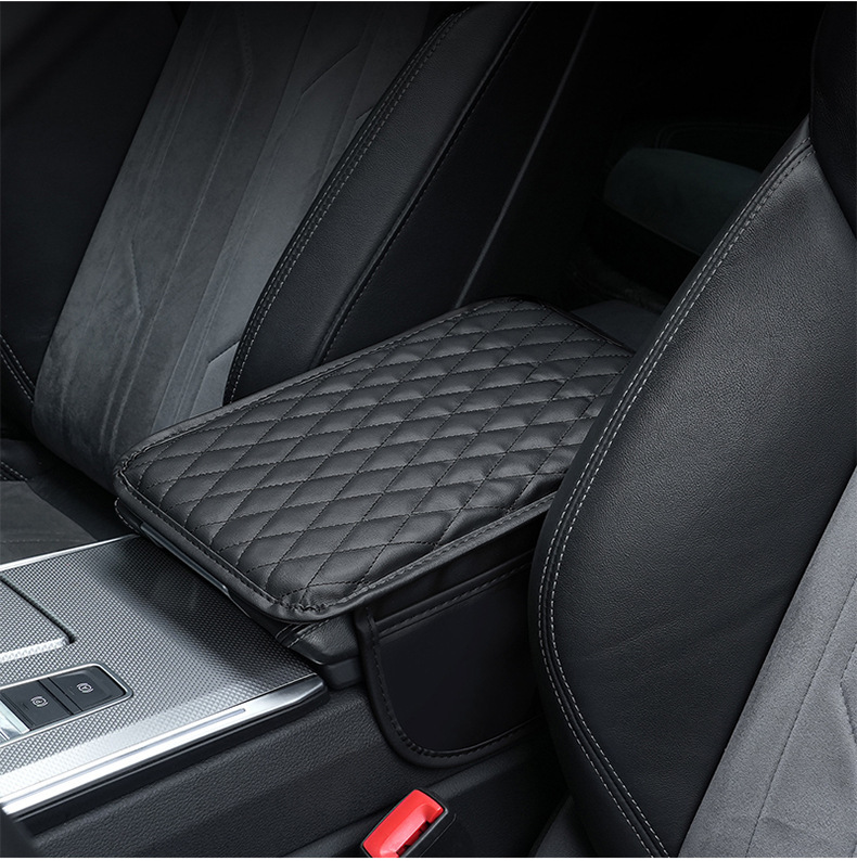 Cross-Border Car Armrest Box Storage Box Central Heightening Pad Leather Storage Bag Multifunctional Car Pad Storage Bag
