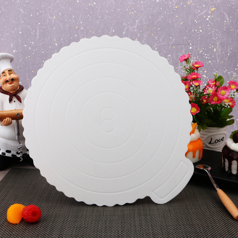 Ronda de oro soporte de fondo de la torta para hornear pastel de cumpleaños chasis duro punto occidental mousse pad Borde de papel cubierto Qi Feng almohadilla de la torta