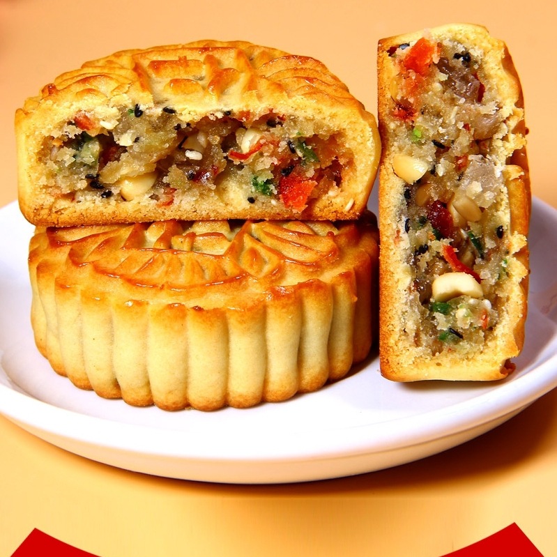 河南特产传统青红丝花生瓜子老式五仁月饼中秋礼盒零食糕点老味道