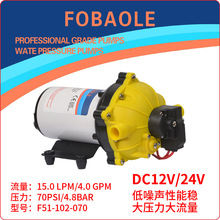 跨境热销电动RV房车水泵12V24V直流增压游艇高压隔膜泵4GPM抽水泵