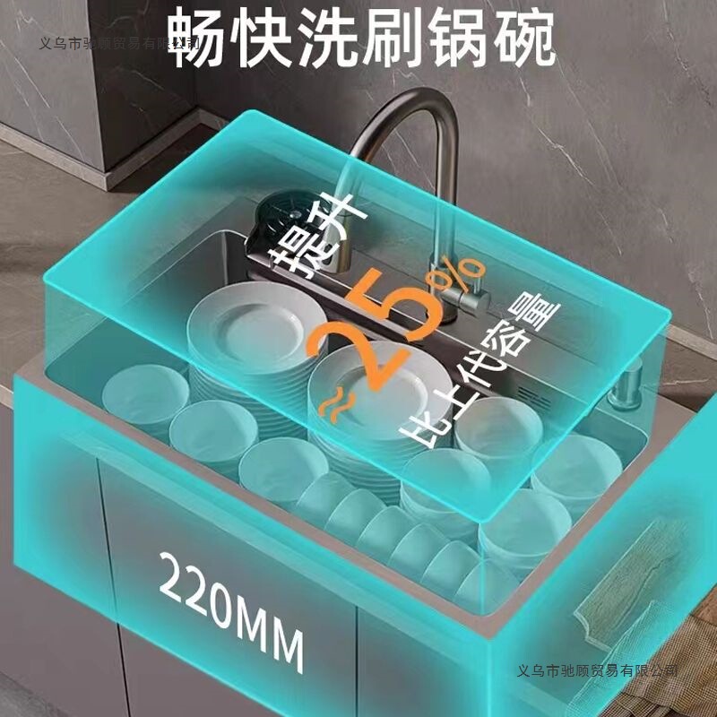 厨房家用洗菜盆不锈钢高档大全套单槽多功能枪灰色纳米抗菌台下盆|undefined