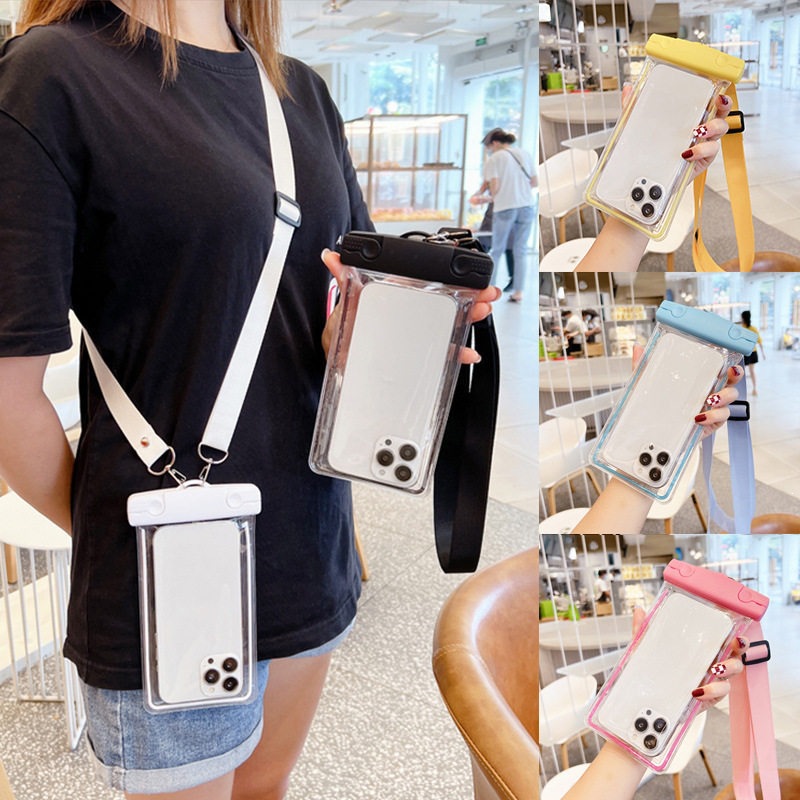 Bolsa impermeable sellada para teléfonos móviles, chaqueta de buceo transparente, unisex, pantalla táctil simple, bolsa de natación a prueba de lluvia sellada para llevar