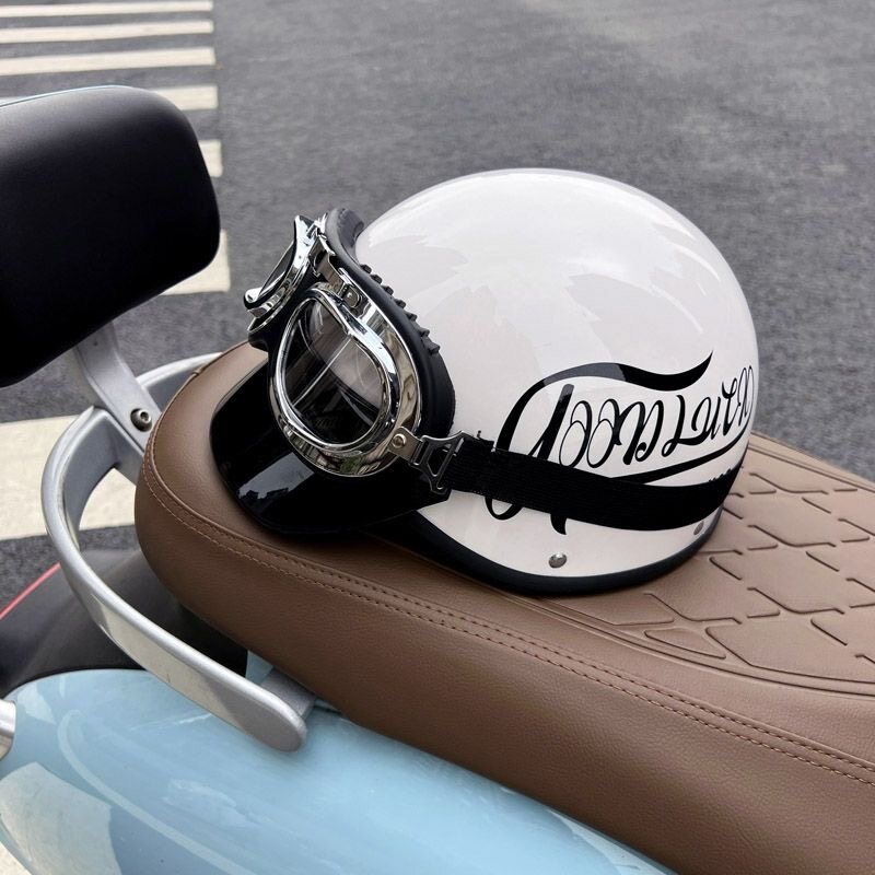 Suitable for trendy retro electric vehicle helmets, personalized wind protection, summer 3C certified safety helmet, unisex, sun protection half helmet