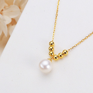 Zhuji pearl jewelry wholesale S925 silver necklace fashion temperament pearl necklace clavicle chain freshwater pearl necklace