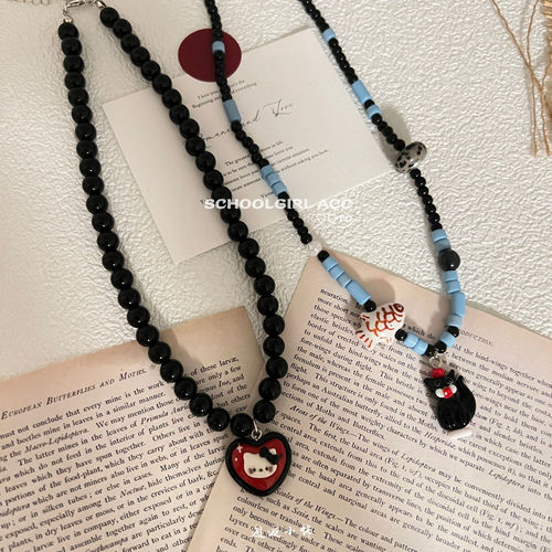 Summer Dopamine Series - Colorful Fun Necklace Sweet Cool Female Accessory Korean Style Ins Unique High-End Clavicle Chain