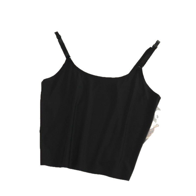 Korean Style Seamless Ice Silk Anti-Exposure Camisole for Women, Short One-Piece Bralette for Summer