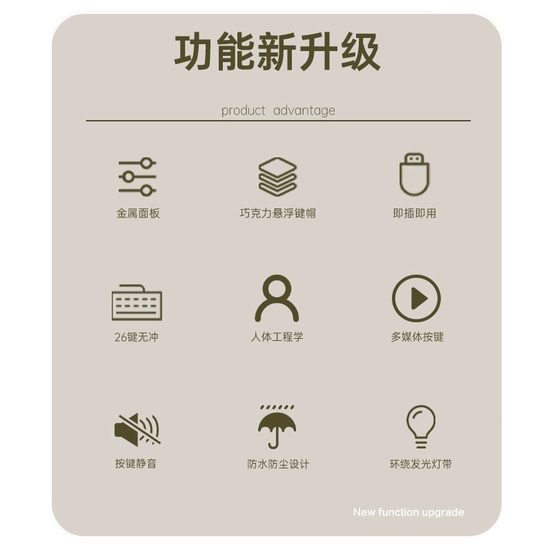 狼途L1静音键盘鼠标套装有线发光电脑办公通用双色注塑不掉色键帽|undefined