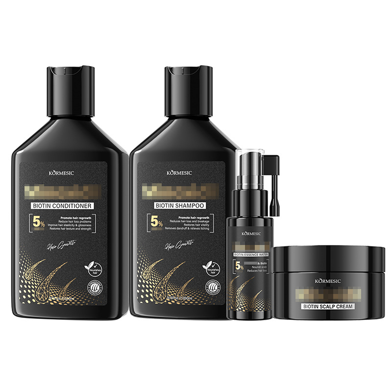 Fabricante de la serie de champú y acondicionador con biotina KORMESIC para comercio exterior transfronterizo, venta al por mayor en stock.