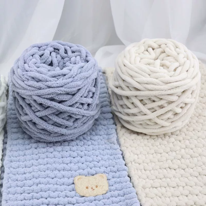 Шар пряжи шерстяной (ice yarn) — 15 м, толстая нитка, множество цветов для шарфов шапок тапочек