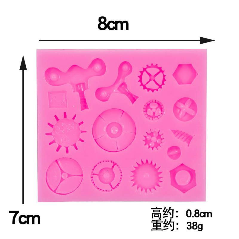 Viento industrial tornillo de silicona molde fondant cake huafu chocolate modelado decorativo molde de silicona en stock
