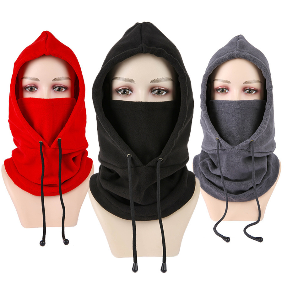 Fleece warm hat riding hat winter windproof outdoor sports bib thickened head mask_voghion.com