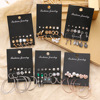 Earrings, metal set from pearl heart shaped, suitable for import, boho style, wholesale