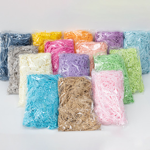 Fruit Gift Box Raffia Filler Packaging Material Shredded Paper Gift Bag Packaging Gift Box Decoration Wholesale