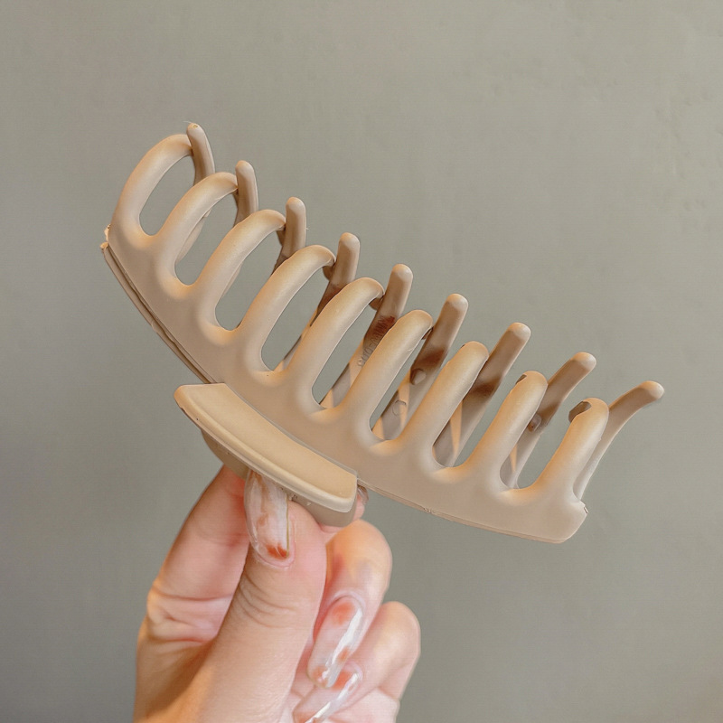 Tocado con clip cuadrado de Maillard, elegante coreano francés, retro, clip de tiburón, red, temperamento rojo, pinza para el cabello, accesorios para el cabello