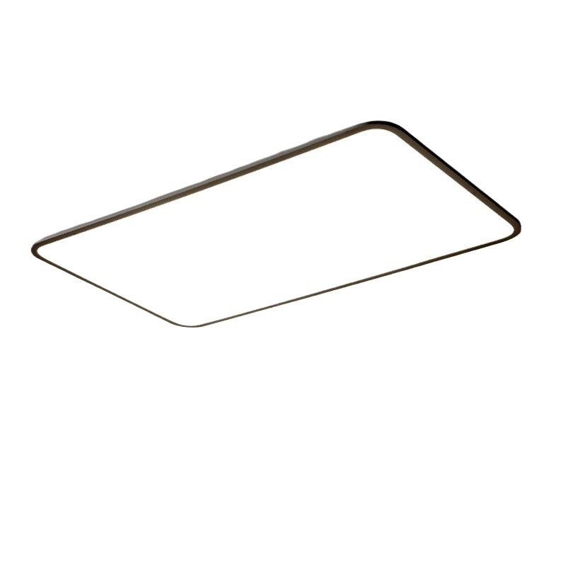 Luz de sala de estar, lámpara principal de vestíbulo de espectro completo, paquete de atmósfera moderna y minimalista, lámpara de techo de alta calidad, lámpara Zhongshan negra