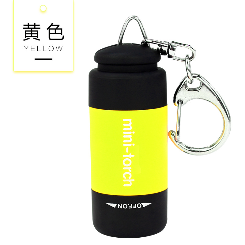 Viaje al aire libre portátil linterna para niños pequeño llavero luz USB recargable linterna fuerte luz LED mini bolsillo