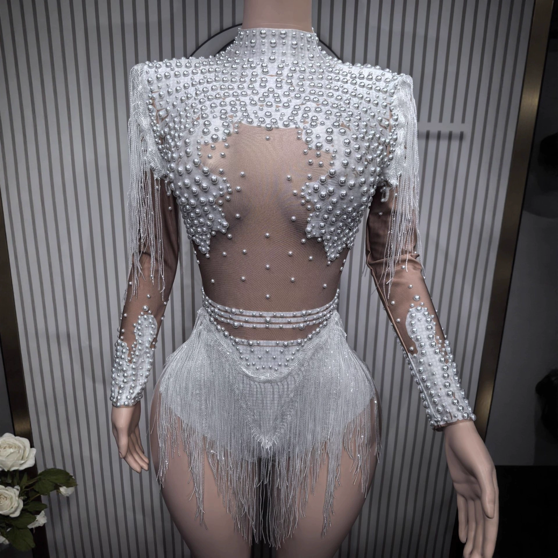 Костюм для латиноамериканских танцев с бахромой, наряд для выступлений в TikTok, сценический костюм для бальных танцев, сексуальный стиль для девушек