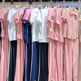 云粤祺运动套装女夏季新款短袖休闲中年跑步服两件套品牌走份批发