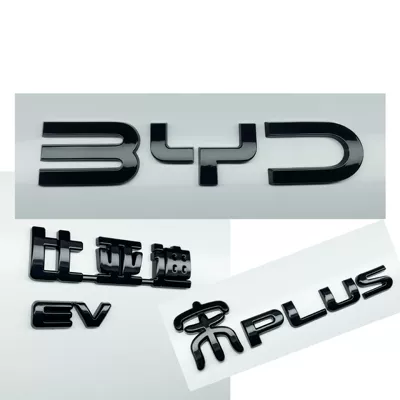 Car logo — front emblems for Song Pro/Song L/Song - glossy-black-finish-25-models-of-song-plus-ev-rear-bumper-3-piece-set-excluding-front-emblem-the-byd-rear-emblem-is-translucent