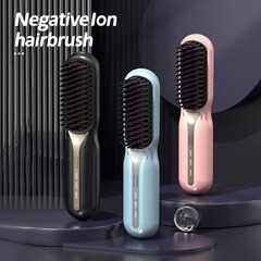 新型家庭用無線ヘアブラシ充電式携帯式電気ヘアアイロン直巻両用ふんわりヘアクリップ神器