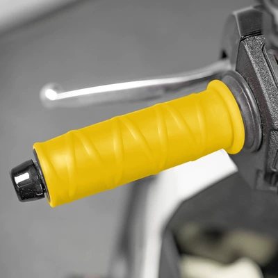 grips, universal grips for electric — Motorcycle Handle Cover - yellow-silicone-handle-grips-a-pair-of-2-todays-super-low-price