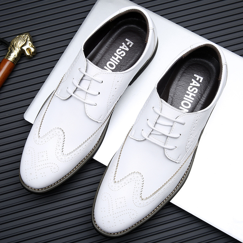 Scarpe casual comode con punta quadrata in pelle Oxford da uomo_voghion.com