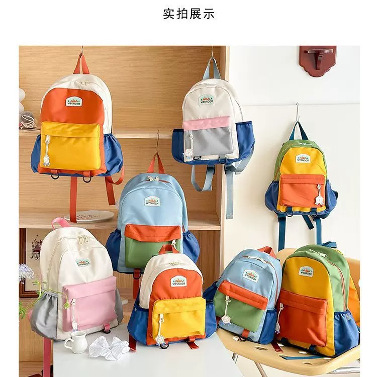 新款儿童双肩包幼儿园宝宝春季简约可爱小众设计书包时尚潮流背包