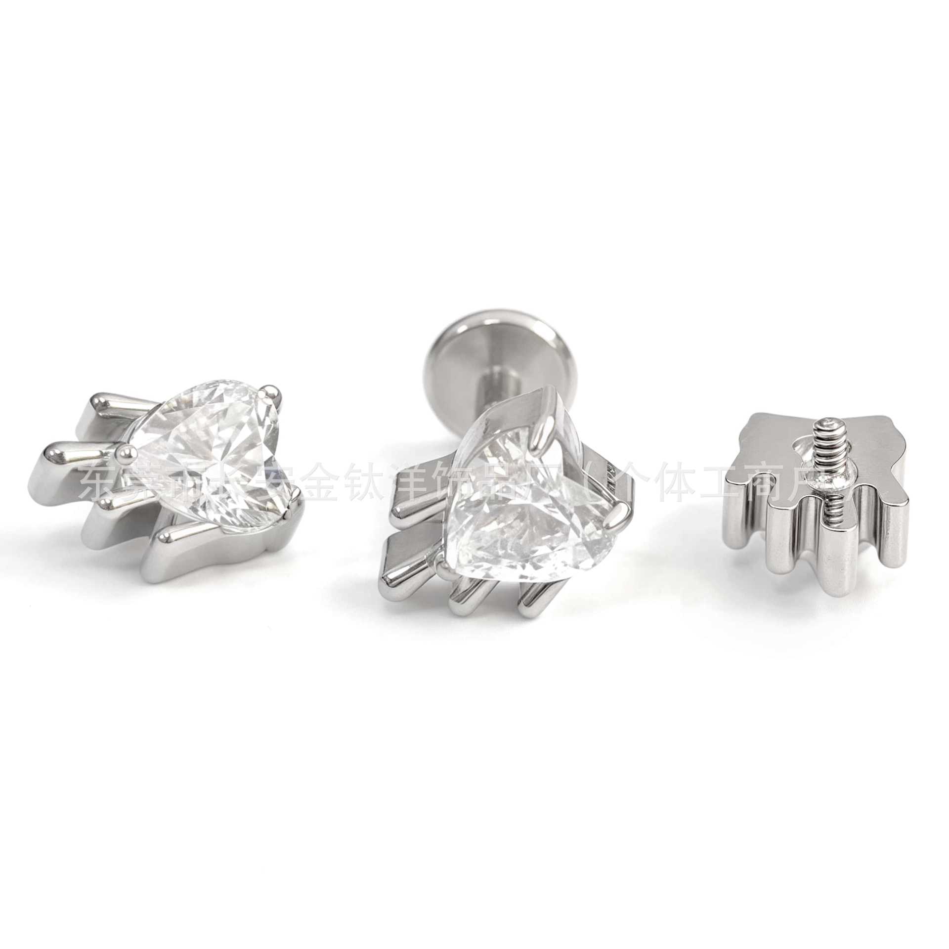 Labret piercing jewelry detail image